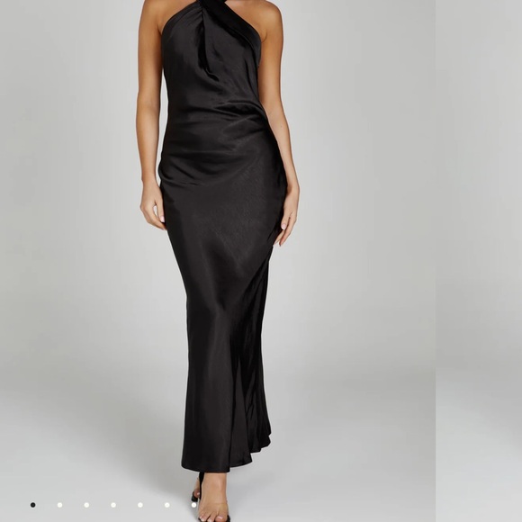 MESHKI black halter neck dress - Picture 3 of 6